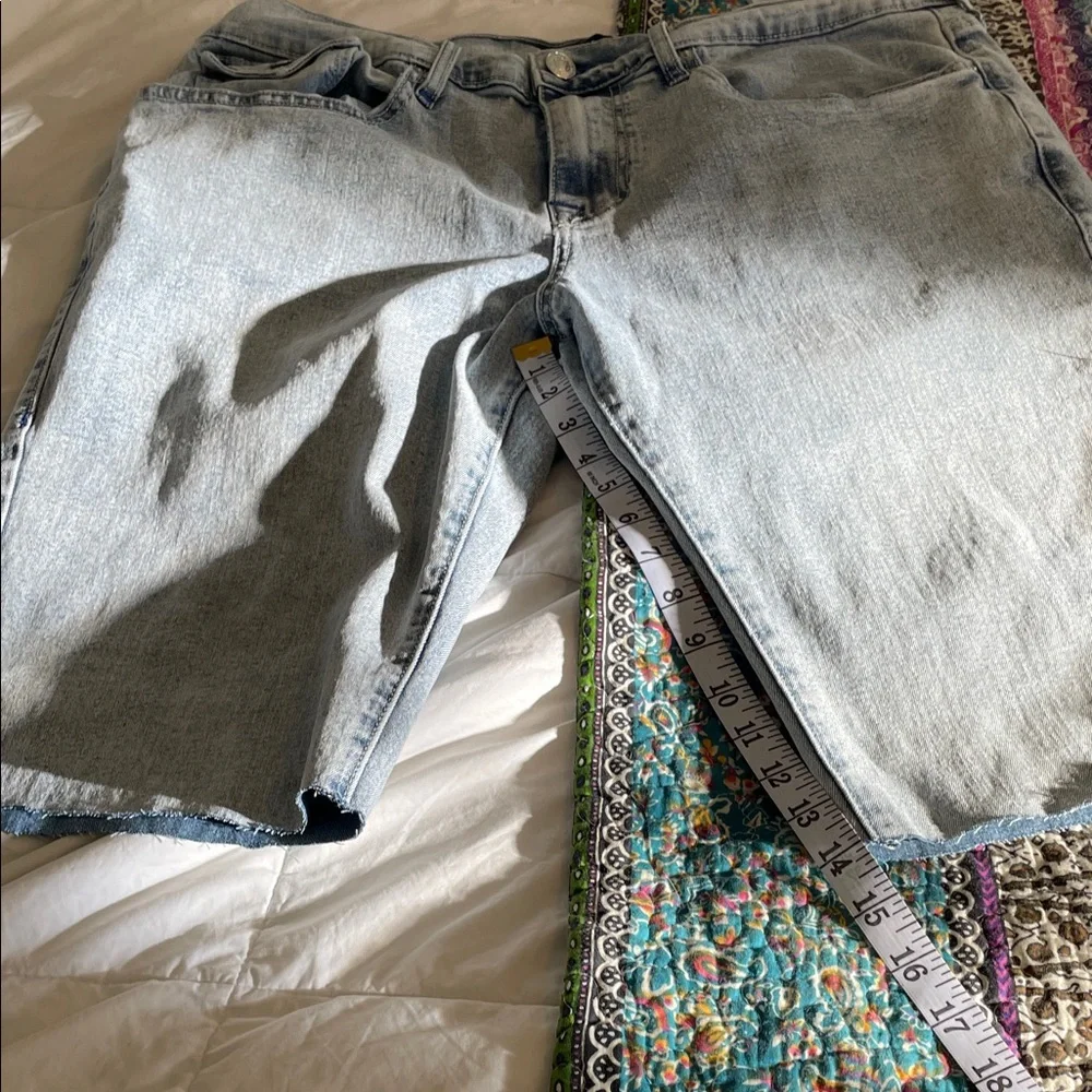True Religion Men's Light Blue Jean Shorts